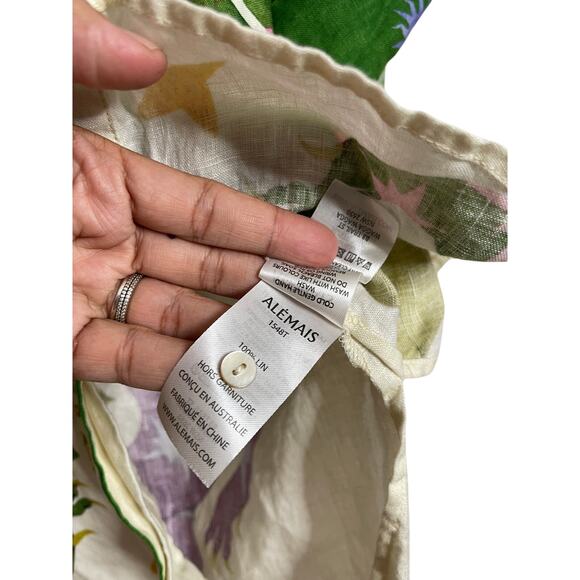 Alemais Seeker Print Linen Button Down Shirt Relaxed Womans 4 - Picture 11 of 11